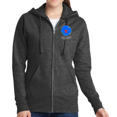 JSIS Ladies Core Fleece Full-Zip Hooded Sweatshirt Thumbnail