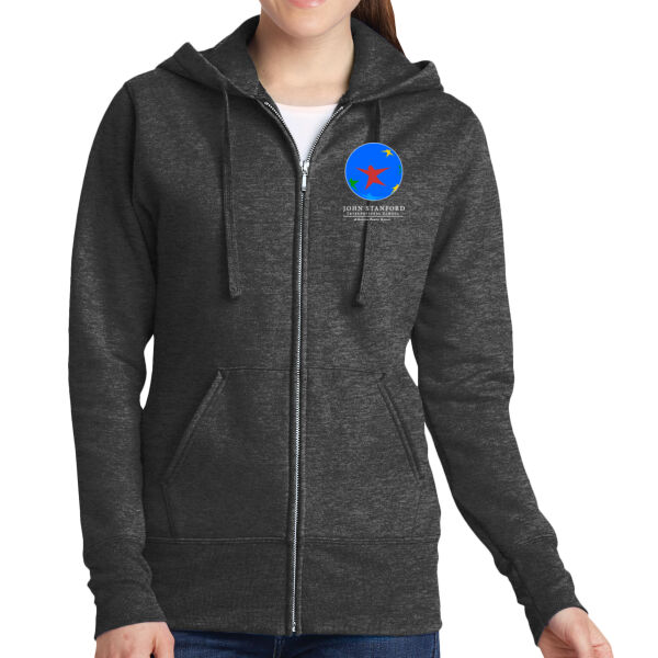 JSIS Ladies Core Fleece Full-Zip Hooded Sweatshirt Thumbnail