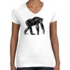 Women's Fine Jersey V-Neck Tee Thumbnail