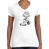 Women's Fine Jersey V-Neck Tee Thumbnail