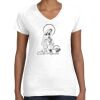 Women's Fine Jersey V-Neck Tee Thumbnail