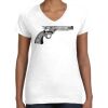 Women's Fine Jersey V-Neck Tee Thumbnail