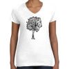 Women's Fine Jersey V-Neck Tee Thumbnail