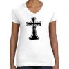 Women's Fine Jersey V-Neck Tee Thumbnail