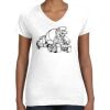 Women's Fine Jersey V-Neck Tee Thumbnail