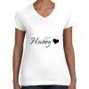 Women's Fine Jersey V-Neck Tee Thumbnail